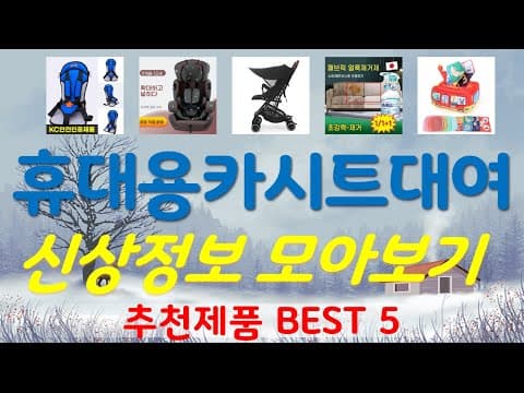 휴대용 카시트 추천! 인기 육아용품 Top5 꼼꼼 비교
