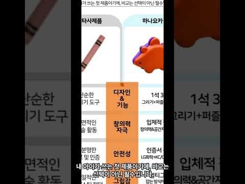 소근육 발달 돕는 공룡 크레용! 하나요 듀오크레용 디노 육아용품