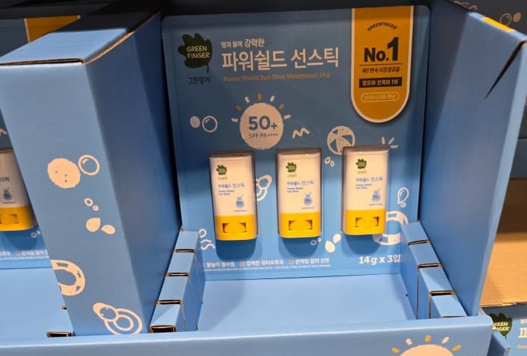 유한킴벌리 그린핑거 파워쉴드 선스틱 14G X 3
