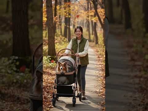 강아지 유모차 추천: 부드러운 주행감! 휴대 편리한 육아용품