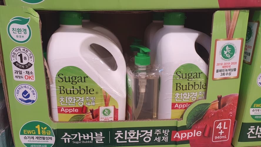 슈가버블 애플향 주방세제 4.0L + 940ML